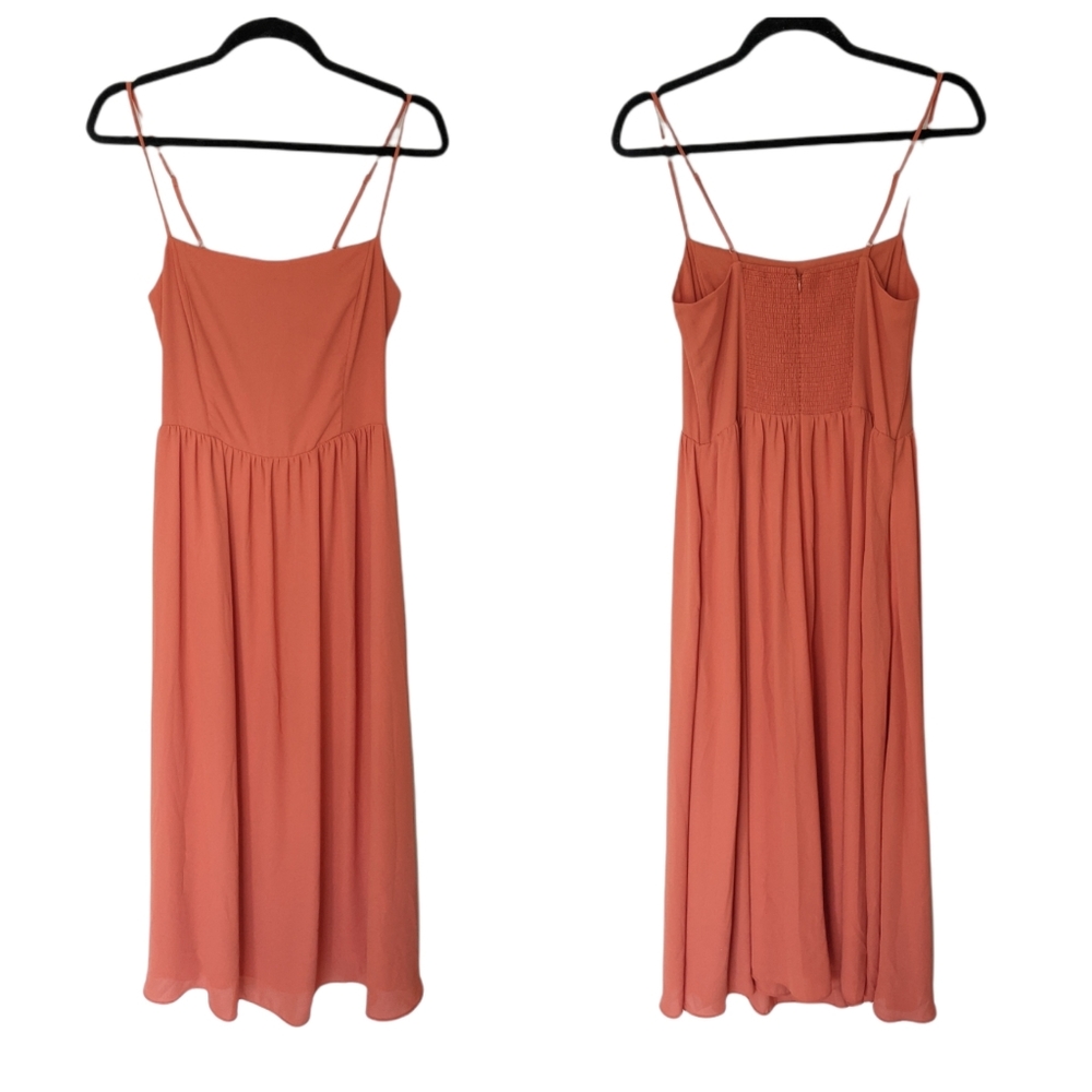ARITZIA BABATON Noel Sinopia Orange Midi Dress Size 8 #ypo1-8585-10